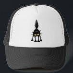 Funny Fierce Black Cat Cartoon  Trucker Hat<br><div class="desc">Funny Fierce Black Cat Cartoon Character looking menacing. Original Vector Art Design © BluedarkArt TheChameleonArt.</div>