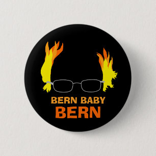 Funny Fiery Hair Bern Baby Bern Bernie Sanders 6 Cm Round Badge