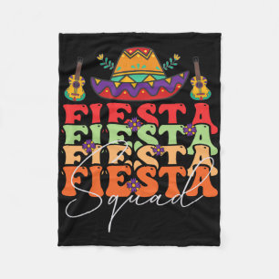 Funny Fiesta Squad Cinco De Mayo Mexican Party Cin Fleece Blanket