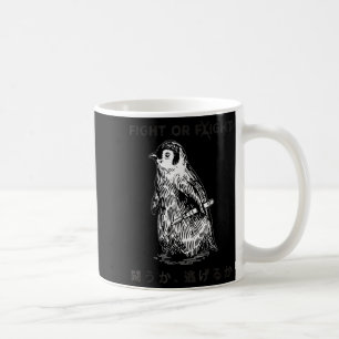 Funny Fight Or Flight Meme Penguin With Knife Coffee Mug