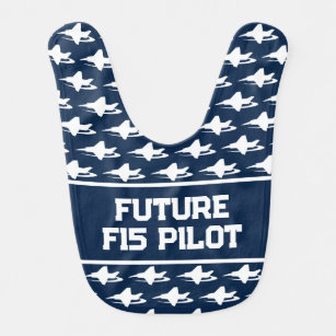 Funny fighter jet Baby Bib for future F15 pilot