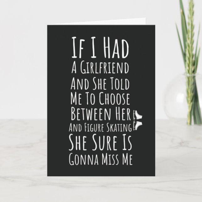 Funny Figure Skating Cards For Him Men Teen Boys (Front)