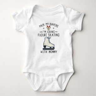 Funny Figure Skating Mum Dancer Spin Skater Baby Bodysuit