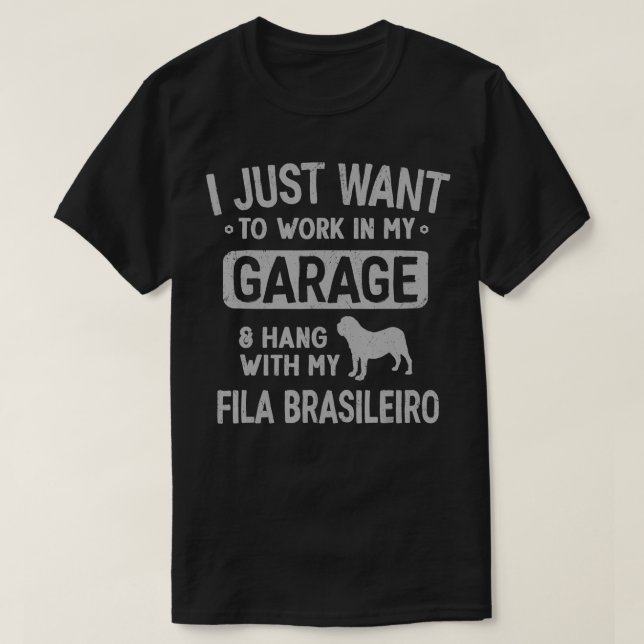 Funny Fila Brasileiro Dad Garage Men Hang dog love T-Shirt (Design Front)