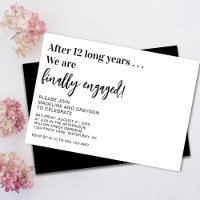 Funny Finally Engaged Casual Engagement Party