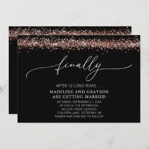 Funny Finally Getting Married Casual Wedding Invitation