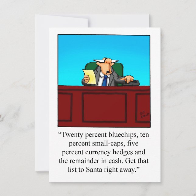 Funny Financial Humour Christmas Party Invitation (Front)