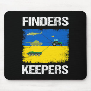 Funny Finders Keepers Farmer Tractor Tank Support  Mouse Pad