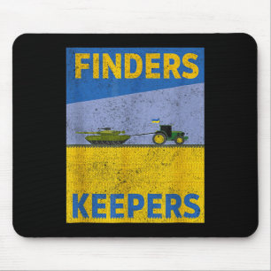 Funny Finders Keepers Ukraine Flag Power Support U Mouse Pad