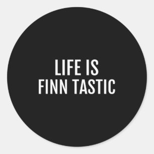 Funny Finnish Finland Quote Shirt _ Lie Is Finn Ta Classic Round Sticker