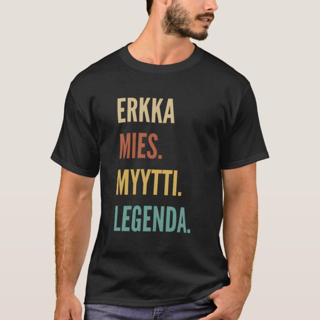 Funny Finnish First Name Design - Erkka T-Shirt (Front)
