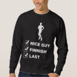 Funny Finnish Roots Finland runner jogger gift Sweatshirt<br><div class="desc">Funny Finnish Roots Finland runner jogger gift</div>