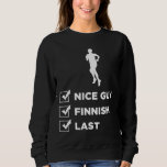 Funny Finnish Roots Finland runner jogger gift Sweatshirt<br><div class="desc">Funny Finnish Roots Finland runner jogger gift</div>