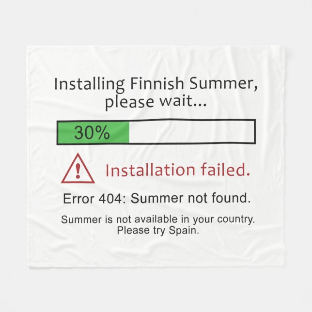 Funny Finnish Summer fleece blankets (Front (Horizontal))