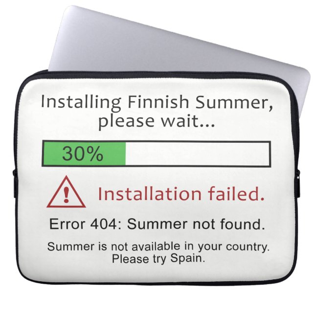 Funny Finnish Summer laptop sleeves (Front)