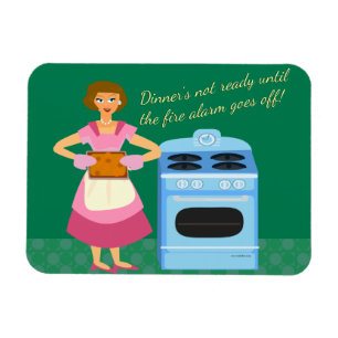 Funny Fire Alarm Supper Time Saying Magnet