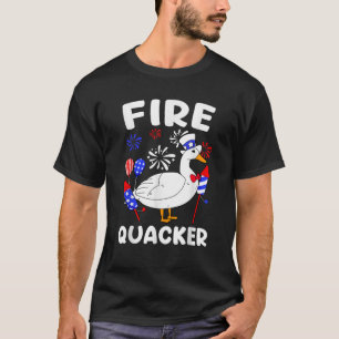 Funny Fire Quacker Goose Meme 4th Of July Firework T-Shirt
