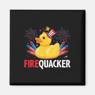 Funny Firecracker Duck 4th Of July Magnet