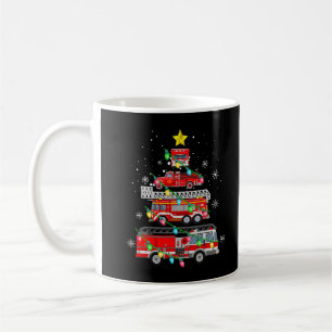 Funny Firefighter Fire Truck Christmas Tree Xmas G Coffee Mug
