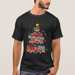 Funny Firefighter Fire Truck Christmas Tree Xmas G T-Shirt