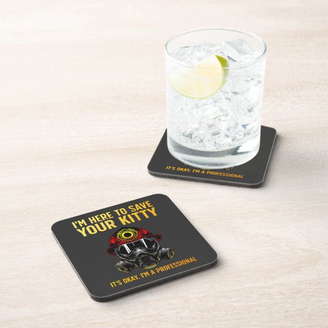 Funny Firefighter For Fireman Coaster (Right Side)