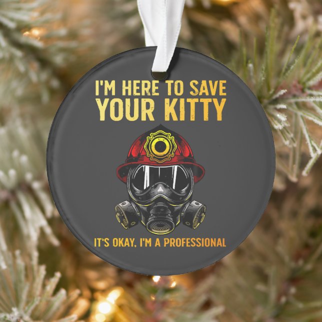 Funny Firefighter For Fireman Ornament (Tree)