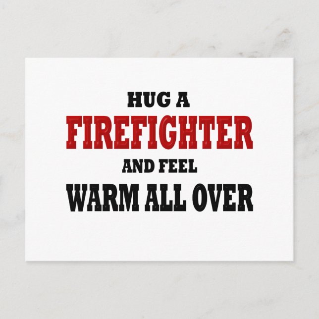 Funny Firefighter Postcard (Front)