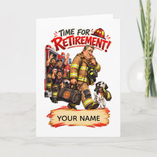 Funny Firefighter Retirement Gift Card