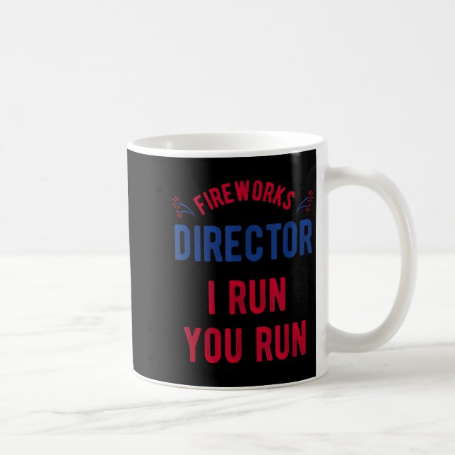 Funny Fireworks Director 4th of July - USA Coffee Mug (Right)
