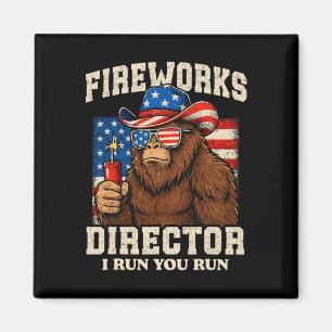 Funny Fireworks Director Bigfoot 4th Of July Usa F Magnet