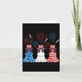 Funny Fireworks Hip American USA Flag 4th of July Card