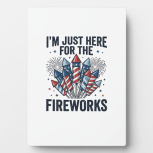 Funny Fireworks Lover Vintage Patriotic Shirt_1 Plaque