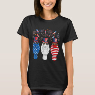 Funny Fireworks Mana American USA Flag 4th of July T-Shirt