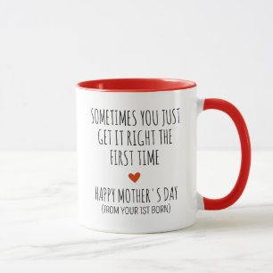 Funny First Born Gift for Mum, Snarky Mother's Day Mug