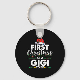 Funny First Christmas As A Gigi To Be New Gigi Xma Key Ring