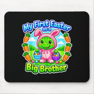 Funny First Easter As A Big Brother Cute Easter Mouse Pad