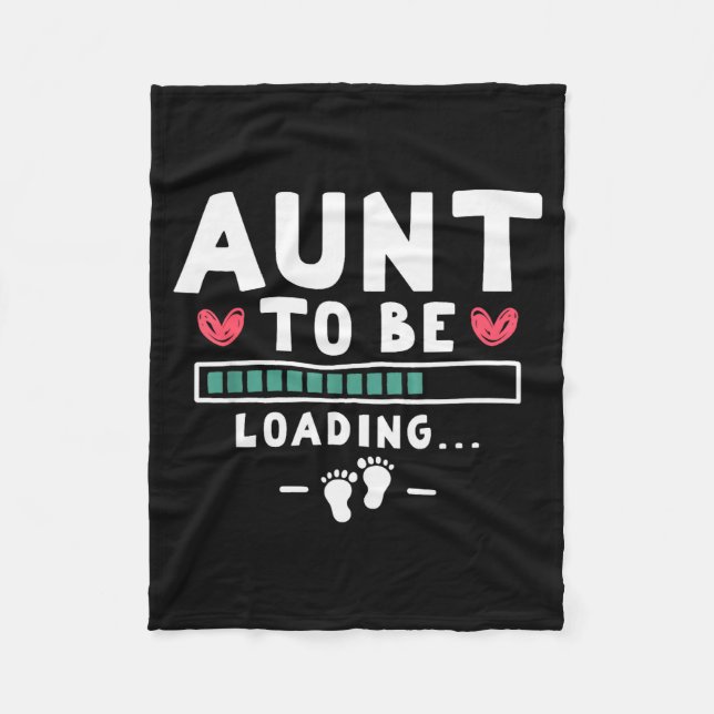 Funny First Time Pregnancy Announcement - Aunt To  Fleece Blanket (Front)
