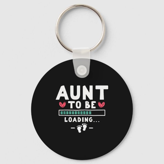 Funny First Time Pregnancy Announcement - Aunt To  Key Ring (Front)