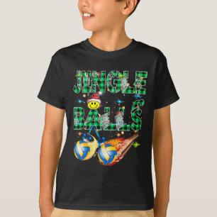 Funny First Xmas As A Dad Jingle Volleyball Papa U T-Shirt