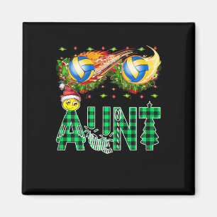 Funny First Xmas As An Aunt Cool Tinsel Volleyball Magnet