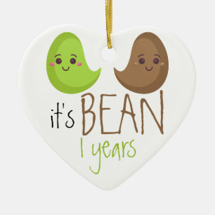 Funny First Year Married Ceramic Tree Decoration