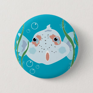 Funny Fish 6 Cm Round Badge