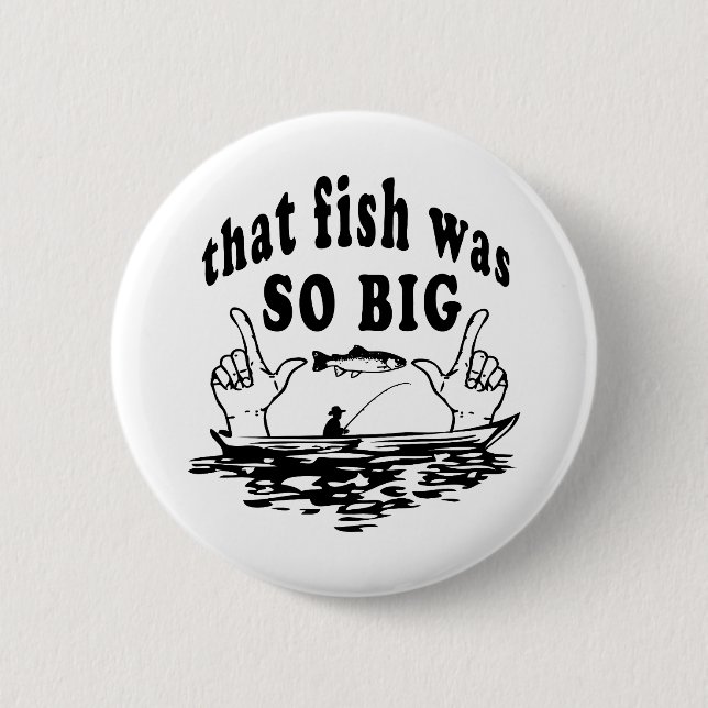 funny fish 6 cm round badge (Front)
