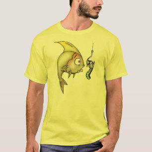 Funny Fish And Worm T-Shirt