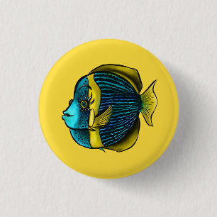 Funny Fish Aquatic Marine Under The Sea Kids 3 Cm Round Badge
