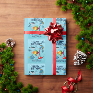 Funny Fish Birthday Wrapping Paper