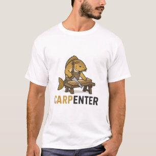 Funny Fish Carpenter Animal Pun T-Shirt
