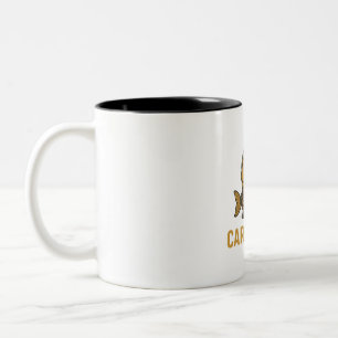 Funny Fish Carpenter Animal Pun Two-Tone Coffee Mug