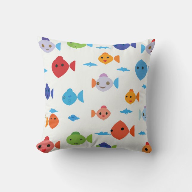 funny fish cartoon cushion (Front)