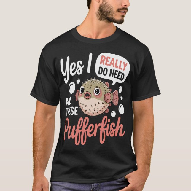 Funny Fish Cute Balloonfish T-Shirt (Front)